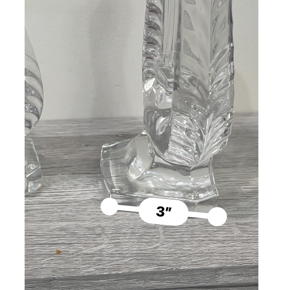 Shannon Crystal Lyre Harp Bookends 24% Lead Crystal Slovakia Set‎ of 2 Clear - Picture 7 of 7